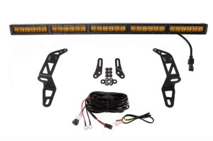 Jeep Wrangler LED Light Bar Kit - Front - Diode Dynamics - SS30 Stage Series - Amber - `18-`24